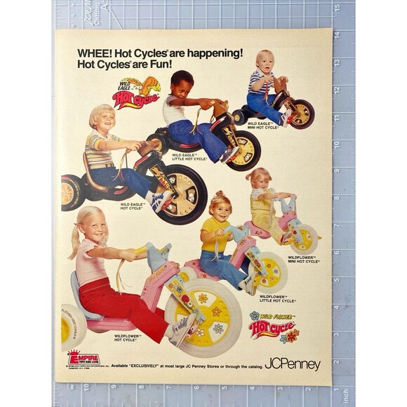 JC Penney Hot Cycle (Hot Wheels) "Children Riding Cycles!" Vintage Print Ad 1979 - Picture 2 of 3